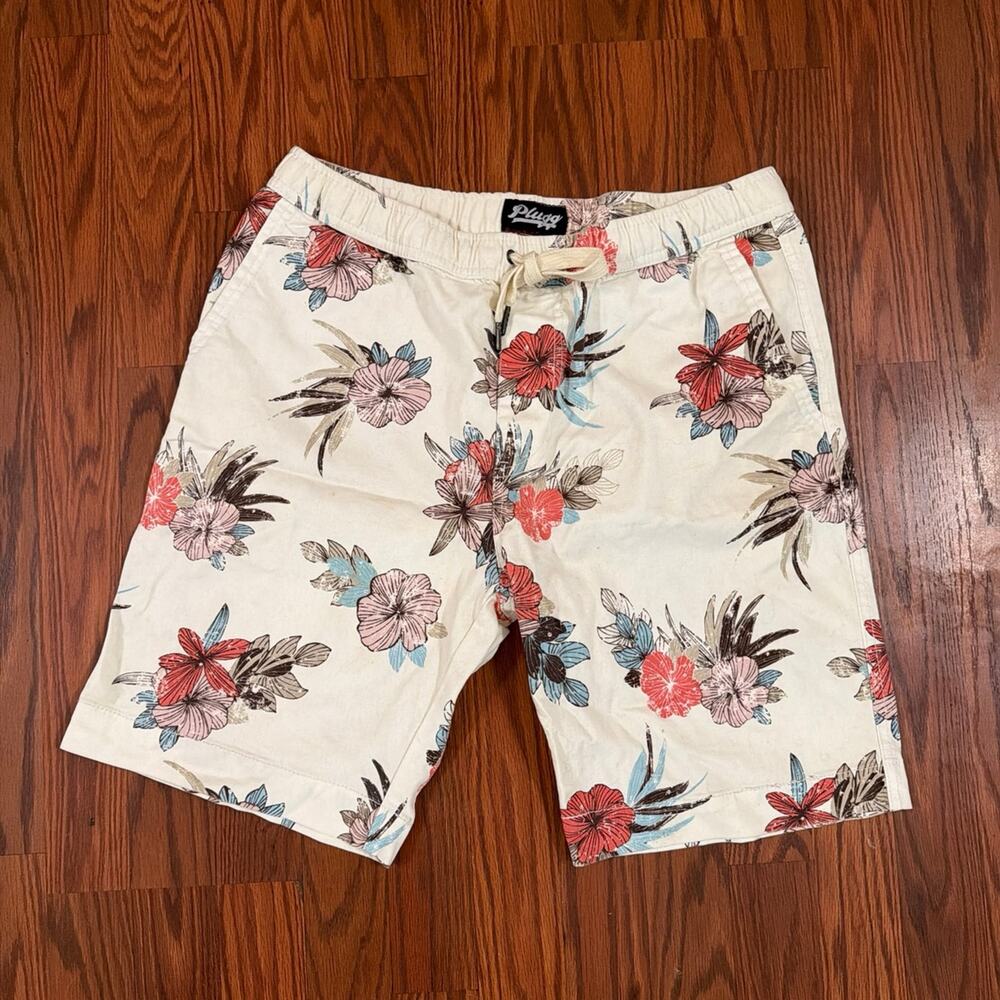 Plugg Hawaiian Shorts Cotton Blend Size M